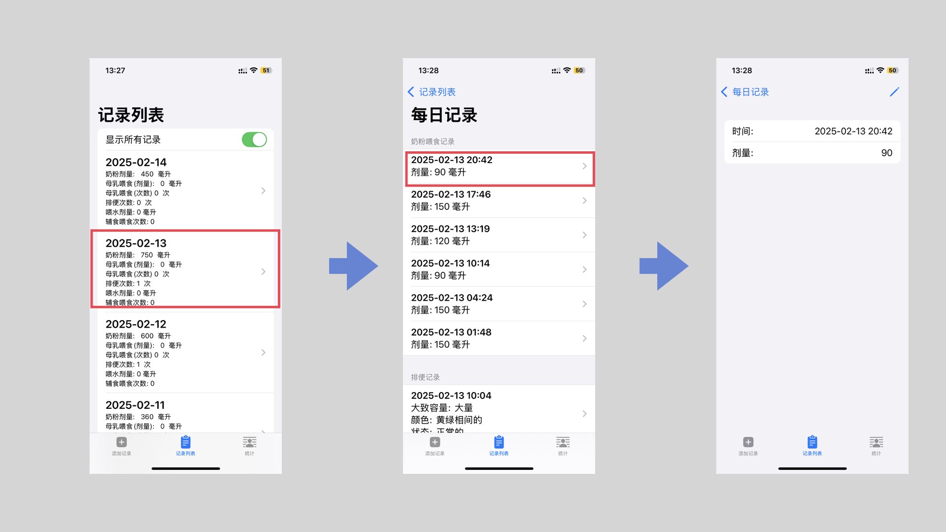 review records list process